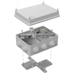 Коробка огнестойкая для кабель-канала 40-0450-FR2.5-4 Е15-Е120 RAL9005 75х75х30 (87 шт/кор) Промрукав