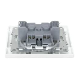 Розетка 1-м СП Минск 10А IP20 без заземл. защ. шторки бел. Basic EKF ERR10-022-100