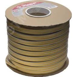 Резиновый уплотнитель самоклеящийся, профиль "D", размер 9х8мм, белый, 150м ЗУБР