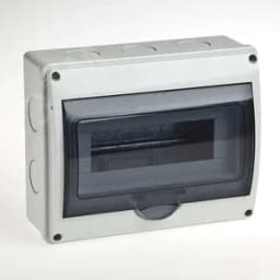 Щиток распределительный навесной на 10 модулей с дверцей серый IP66 (ЩРн-П-10)