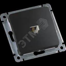 MASTER Розетка телефонная скрытой установки, в рамку, черный