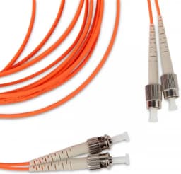 Патч-корд волоконно-оптический (шнур) MM 50/125 Hyperline FC-D2-50-FC/PR-ST/PR-H-30M-LSZH-OR
