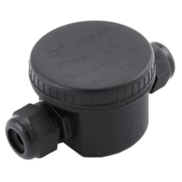 LD544 Коробка распределит водонепрониц круглая 2 вых с 3контконнектором 450V106х64х46 49232