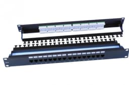 Патч-панель на 16 портов 1U RJ-45 Hyperline PP3-19-16-8P8C-C6-110D (Черный)