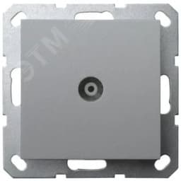 Розетка TV9.5 мм оконечная с накладкой, цвет Алюминий