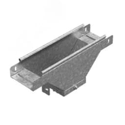 Ответвитель Т-образный вертикальный боковой к лотку 200х50, толщина 1,0 мм, Сендзимир цинк ОТВБ-200х50-1,0-СЦ OSTEC