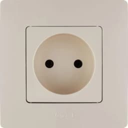 Розетка 1-м СП Etika 16А IP20 250В 2P без заземл. немецк. стандарт винтов. клеммы механизм сл. кость Leg 672320