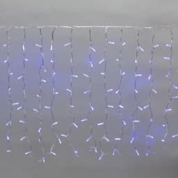 Гирлянда ДОЖДЬ занавес NeonNight 2х08м прозрачный ПВХ 160 LED СИНИЕ 235103