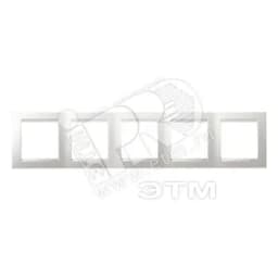 15 Рамка на 5 постов белый Simon