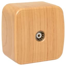 Розетка TV 1-местная ОП Минск 75Ом 5-862МГц светлое дерево EKF