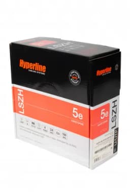 Кабель витая пара Hyperline UUTP4-C5E-P24-IN-LSZH-BK-100 (100 м)