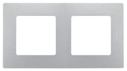 Рамка 2-м Etika алюм. Leg 672552