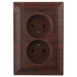 Розетка однофазная скрытого монтажа, в рамку без шторок венге 16А 250В IP20 4-204-10 Intro Solo Б0053672 ЭРА