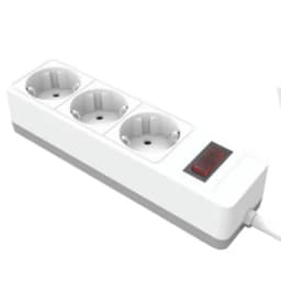 Сетевой фильтр 3местный сз STEKKER HM203102 3x1мм2 18 м серия Optima белый 50086