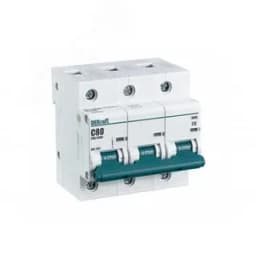 Выключатель автоматический трехполюсный 80А С ВА-201 10кА Dekraft