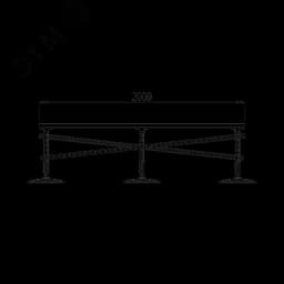 Опорная конструкция для установки оборудования TECHNORAPTOR FOOT 1000х2000 тип 2 HD КМ-профиль