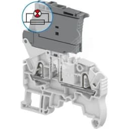 Клемма втычная ZK2.5-SF-R1 держатель предохранителя 5x20мм серая 2.5 мм.кв 2 зажима инди