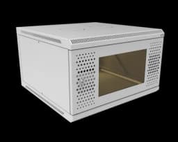 Шкаф телекоммуникационный настенный разборный МИКсистем 19" Basis 6U 600*600 дверь перфорация стекло