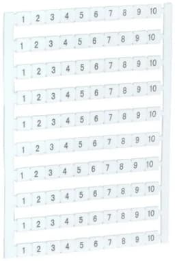 Маркеры для КВИ-4/16мм2 с нумерацией №№ 1-10 IEK (YZN30M-004-K00-10) (50 шт/упак)