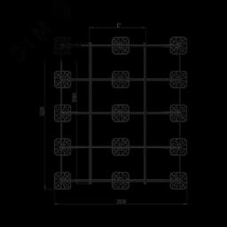 Опорная конструкция для установки оборудования TECHNORAPTOR FOOT 2500х3000 тип 3 HD КМ-профиль