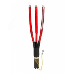 Муфта термоусаживаемая внутренней установки на трехжильный кабель с СПЭ-изоляцией с ПРОВОЛОЧНЫМ экраном, БЕЗ БРОНИ, на напряжение до 10 кВ 3ПКВТпНнг-LS-10-35...50-КПЭ (с наконечниками) ЭРГ