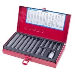 Набор вставок (бит) 10 мм, HEX, 4-12 мм, 15 предметов