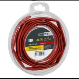 Трубка термоусадочная ТТУ нг-LS 4/2 красная (2м/упак) IEK
