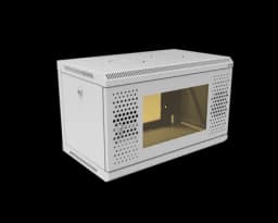 Шкаф телекоммуникационный настенный разборный МИКсистем 19" Keys 6U 600*350  дверь перфорация стекло