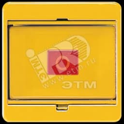 Клавиша с стеклянной пластиной для выключателей и кнопок  желтая JUNG