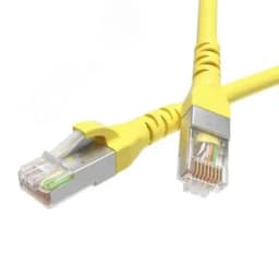 Патч-корд экранированный CAT5E F/UTP 4х2 LSZH желтый 10м DKC