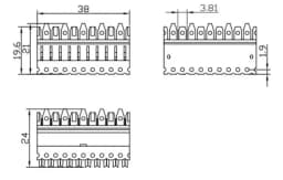 5-и парный 110 модуль Hyperline 110C-M-5P