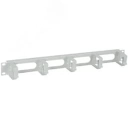 Органайзер кабельный 19дюймов 1U 5 колец серый