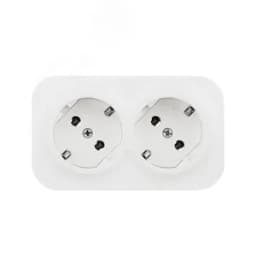 Quteo розетка двойная с заземлением с защитными шторками 16 A  250 В IP 20 Белая