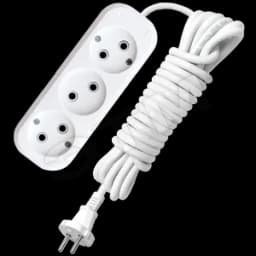 Удлинитель бытовой 3х5м без заземления 10А АВС-плас тик E-203 9631965 Универсал