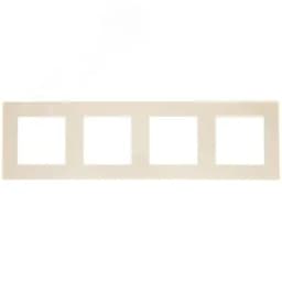 Рамка 4 поста, слоновая кость Simon
