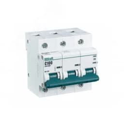 Выключатель автоматический трехполюсный 100А С ВА-201 10кА Dekraft