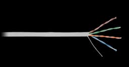 Кабель U/UTP 4 пары, Кат.5e, одножильный, медный, внутренний, PVC, серый, 305м NETLAN EC-UU004-5E-PVC-GY