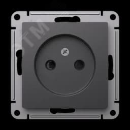 ATLASDESIGN РОЗЕТКА без заземления со шторками, 16А, механизм, БАЗАЛЬТ Systeme Electric