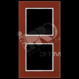 Рамка 2-я для горизонтальной/вертикальной установки Серия- ACreation Материал- стекло Цвет- красный JUNG