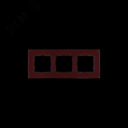 Рамка 3-постовая, стекло цвет Гранатовый Jasmart