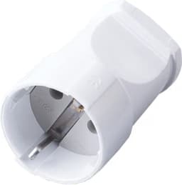 Розетка STEKKER PST1640200 переносная одноместная с заземляющим контактом пластик 250В 16А IP20 белая 32853