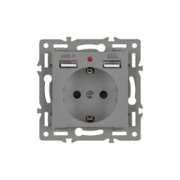 Механизм розетки с USB зарядкой SCTMUAAPLGR 250V 16A Arlight 043735