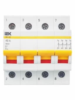 Выключатель нагрузки (мини-рубильник) 4п 40А ВН-32 KARAT IEK MNV10-4-040