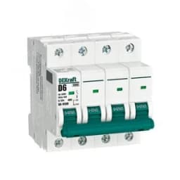 Выключатель автоматический без теплозащиты 4P 6А х-ка D 6кА ВА-103M