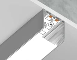 Алюминиевый профиль накладнойподвесной Profile System 2525 для светодиодной ленты до 23мм Ambrella Light GP2500AL