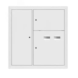 Щит этажный 2 кв. RAL9003 со слаботочным отсеком слева (1000х950х160) PROxima