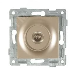 Розетка антенная Ugra, механизм, одинарный, шампань GUSI Electric