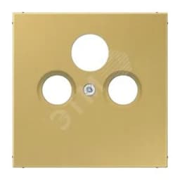 Накладка для телевизионной розетки (SAT-TV-FM) Серия LS990 Материал- металл Цвет- классическая латунь