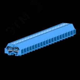 Клемма TB концевая 2-2 с бок. подключ. с защелк. ножками, сечение 1,5 мм. кв., синяя SUPU