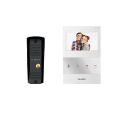 Комплект домофонии (монитор SQ-04 White+ выз.панель ML-16HR антик черный) Slinex